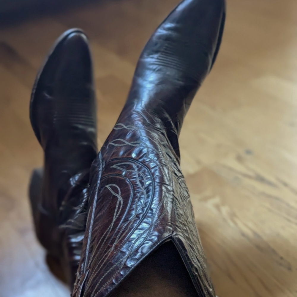Brown Leather Cowboy Boots